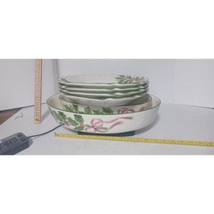 N.S Gustin Co. hand painted plates.